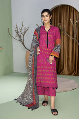 3-Pc Printed Lawn Unstitched With Voil Dupatta CP22-060