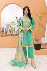 3-Pc Printed Lawn Unstitched With Voil Dupatta CP22-024