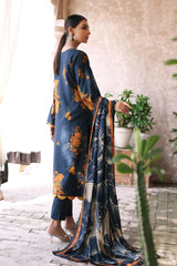 3-Pc Unstitched Printed Staple Suit With Embroidered Wool Shawl Dupatta CPMW3-03