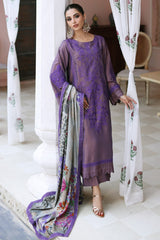 3-Pc Unstitched Embroidered Masori Shirt with Staple Shawl & Dyed Trouser CZW3-03