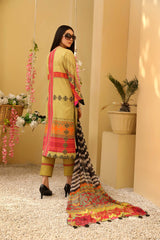 3-Pc Printed Lawn Unstitched With Lawn Dupatta CP22-88