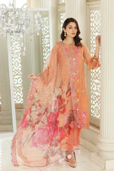 3 Pc Unstitched Embroidered Chiffon CAL21-004