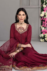 3 Pc Embroidered Organza Suit CMA21-25