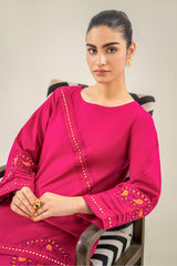 2-Pc Embroidered Shirt with Plain Trouser SCNP-3-007