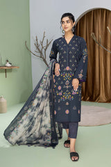 3-Pc Printed Lawn Unstitched With Voil Dupatta CP22-059