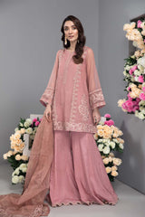 3-PC Embroidered Organza Shirt with Organza Dupatta CMA21-14