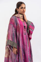 3-PC Satan Silk Shirt with Net Dupatta and Trouser CPM-3-253