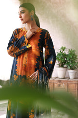 3-Pc Unstitched Printed Staple Suit With Embroidered Wool Shawl Dupatta CPMW3-03