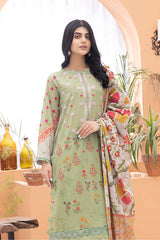 3-Pc Printed Lawn Unstitched With Voil Dupatta CP22-017