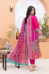 3-Pc Printed Lawn Unstitched With Voil Dupatta CP22-015