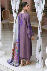 3-Pc Unstitched Embroidered Masori Shirt with Staple Shawl & Dyed Trouser CZW3-03