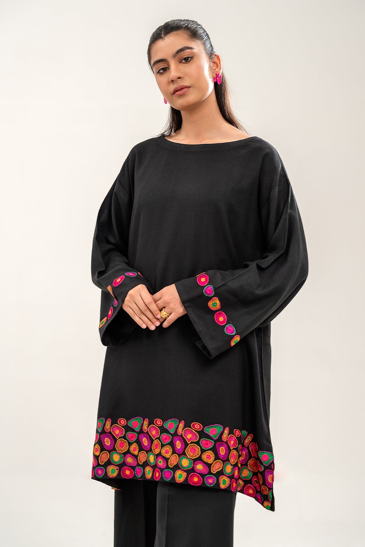 2-Pc Embroidered Khaddar Shirt with Trouser CNP-3-19A