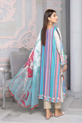 3-Pc Printed Lawn Unstitched With Lawn Dupatta CP22-95