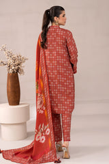 3-PC Printed Staple Shirt with Staple Dupatta and Trouser NYS4-06