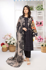 3-Pc Printed Lawn Unstitched With Chiffon Dupatta CP22-063