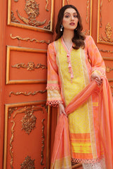 2 Pc Unstitched Lawn With Loom Weave Dupatta - CB-10