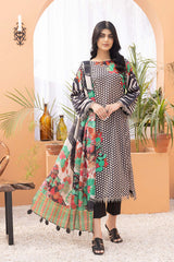 3-Pc Printed Lawn Unstitched With Voil Dupatta CP22-011