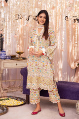 3 Pc Charizma Unstitched Luxury Embroidered Eid Collection ED23-02