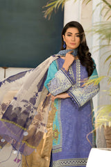 3-Pc Printed Lawn Unstitched With Lawn Dupatta CP22-87