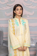 3-Pc Unstitched Embroidered Lawn Suit With Voil Dupatta CCS22-59