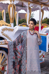 3 Pc Unstitched Embroidered Luxury Lawn CLM-05