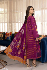 3-Pc Embroidered Lawn Unstitched with Chiffon Dupatta CC22-06