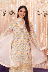 3 Pc Charizma Unstitched Luxury Embroidered Eid Collection ED23-02
