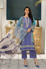 3-Pc Printed Lawn Unstitched With Lawn Dupatta CP22-87