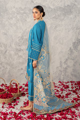 3-PC Raw-Silk Shirt with Zari Dupatta and Trouser CMA-3-72