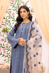 3-Pc Printed lawn suits with Embellished Mirror Work Chiffon Dupatta CMC22-07
