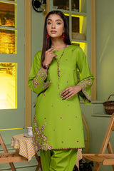 2 Pc Embroidered Lawn Shirt with Cotton Shalwar CTA22-05