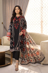 3-Pc Printed Lawn Unstitched With Chiffon Dupatta CP22-004