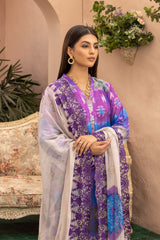 3 Pc Charizma Lawn Printed Suit with Embroidered Dupatta PEC22-79