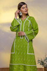 2 Pc Table Printed Long Shirt With Qlot Trouser CPG22-42