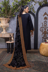 3-Pc Charizma Unstitched Embroidered Leather Suit with Velvet Shawl VLS22-04