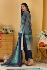 3-Pc Printed Lawn Unstitched With Lawn Dupatta CP22-93