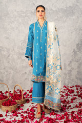 3-PC Raw-Silk Shirt with Zari Dupatta and Trouser CMA-3-72