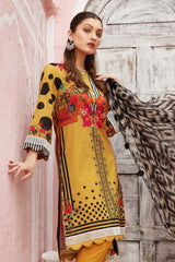 3-Pc Printed Lawn Unstitched With Lawn Dupatta CP22-83