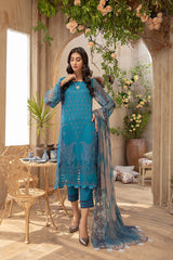 3 Pc Unstitched Embroidered Chiffon VSLW21-10