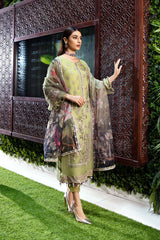 3 Pc Embroidered Organza Suit CMA21-37