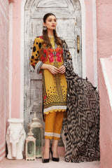 3-Pc Printed Lawn Unstitched With Lawn Dupatta CP22-83