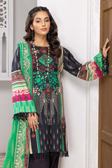 3-Pc Charizma Lawn Printed Suit with Embroidered Dupatta PEC22-63-S