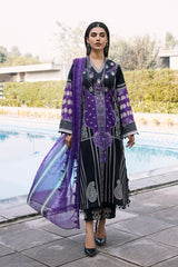 3-Pc Charizma Unstitched Printed Lawn With Embroidered Chiffon Dupatta PEC23-08