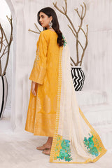 3-Pc charizma Embroidered Lawn Jacquard With Fancy Dupatta CBN23-02