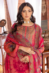 3-Pc Charizma Unstitched Embroidered Swiss Collection With Voil Dupatta SM23-01