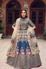 3 Pc Embroidered Silk Lehnga STM21-17