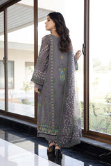 3-Pc Printed Lawn Unstitched With Chiffon Dupatta CP22-009