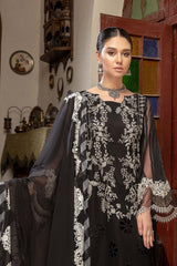 3 Pc Unstitched Embroidered Lawn With Chiffon Dupatta CQ-06