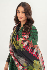 3-Pc Printed Khaddar Shirt with Trouser & Chiffon Dupatta CPM-3-202