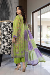 3-Pc Printed Lawn Unstitched With Chiffon Dupatta CP22-005
